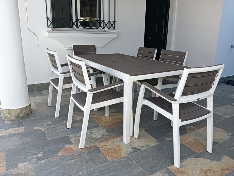 Tavolo Da Giardino Keter Harmony Allungabile, Bianco/grigio, Per 6-10 Persone, Resistente Alle Intemperie - Foto 10