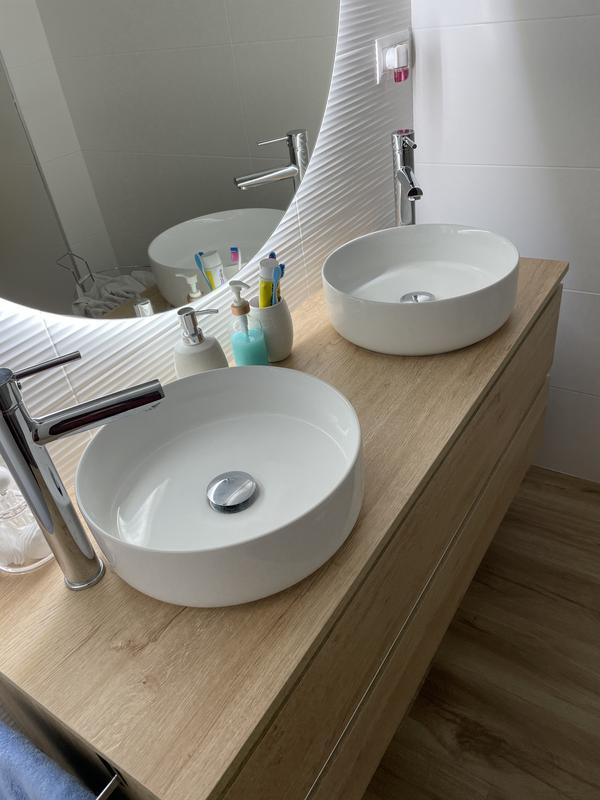 Mueble de baño de pie 100 cm Virginia Blanco brillante con lavabo Blanco -  100 cm - Standard