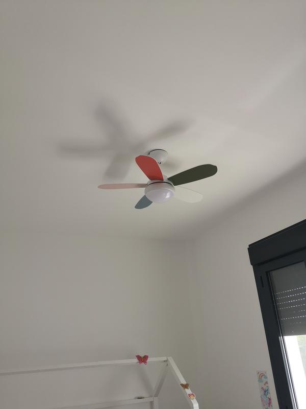 Ventilador de techo con luz motor DC INSPIRE Puna multicolor 91 cm