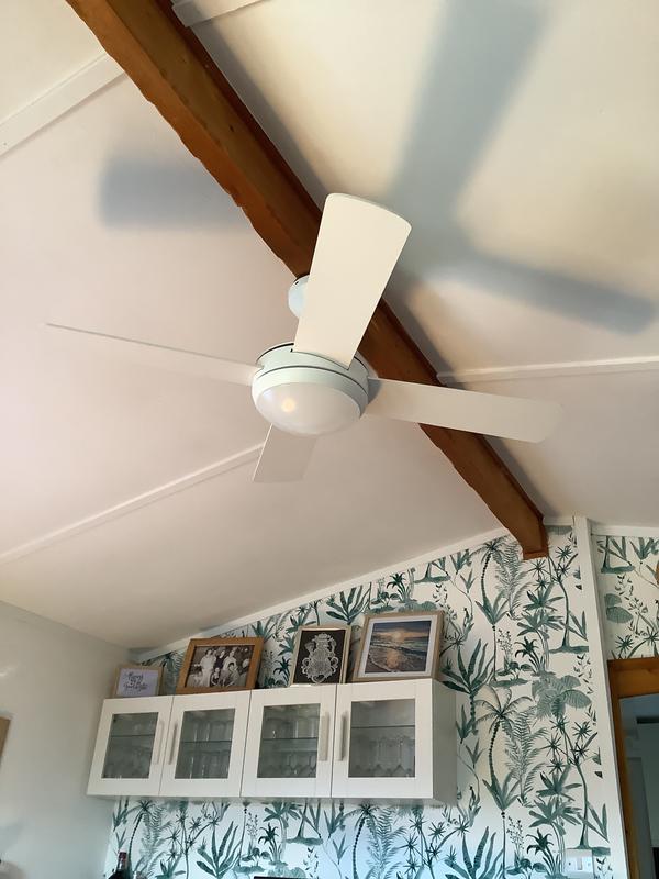 tambor terminar Perezoso Ventilador de techo con luz INSPIRE AVEIRO blanco  112cm,eficiente,silencioso | Leroy Merlin