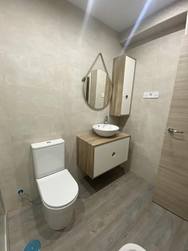 Mueble de baño con lavabo y espejo Sand 80x45 cm olmo