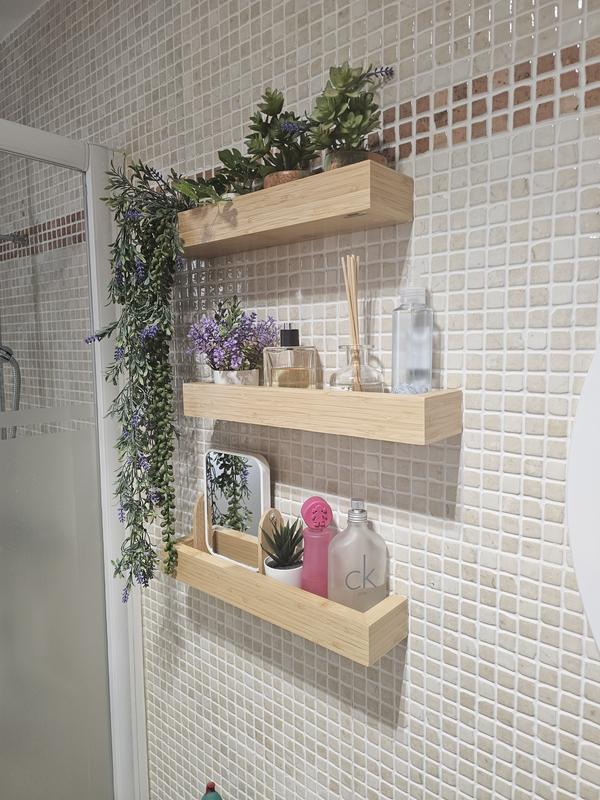 Portaoggetti In Bamb&ugrave; Wenko - 40x9x5 Cm Per Bagno O Cucina, Design Naturale E Moderno