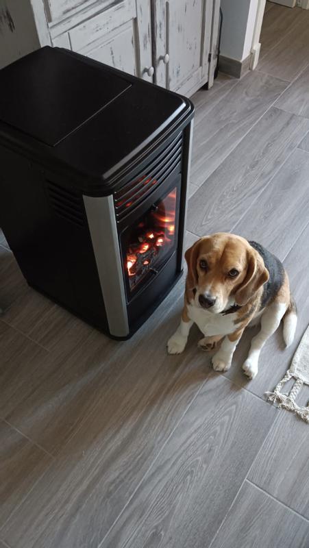 Universal – Poêle à gaz fonte véritable 3.4kW noir