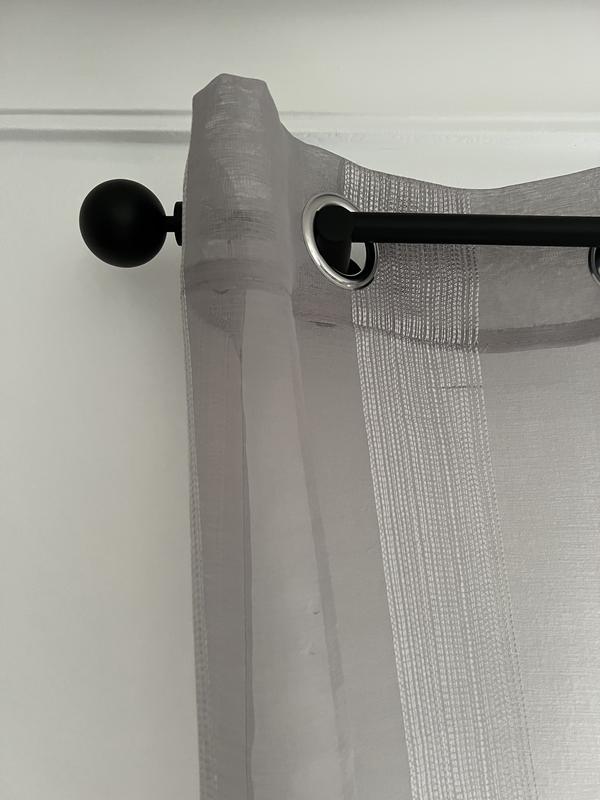 Barra de cortina acero extensible D17-20 160-300 cm forja negra