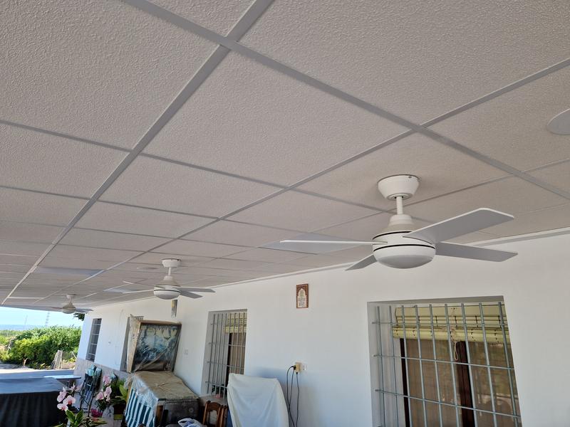 Permiso haz Lubricar Ventilador de techo con luz INSPIRE Nashi blanco  91cm,eficiente,silencioso,mando | Leroy Merlin