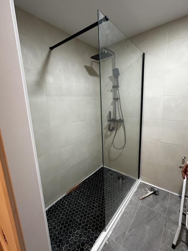 Mamparas De Ducha 70x70 Mamparas Ducha Panel Pantalla Fija Vidrio Laminado De Film Seguirdad A Pureba De Explosiciones 8mm - Barra 140cm - 70x200cm | Tienda Bricolaje Mampara Ducha Enrollables