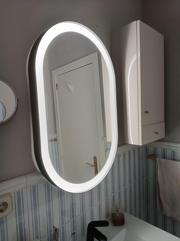 Espejo De Baño Retro-iluminado LOIRA 50x80cm Marco Metálico