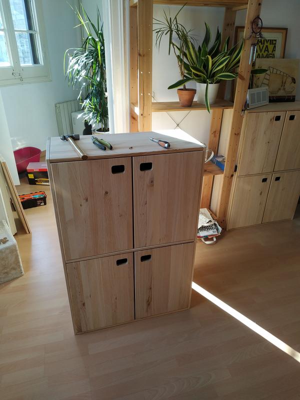 Kit de 2 cajones de madera para estanterías modulares Dinamic - Astideco