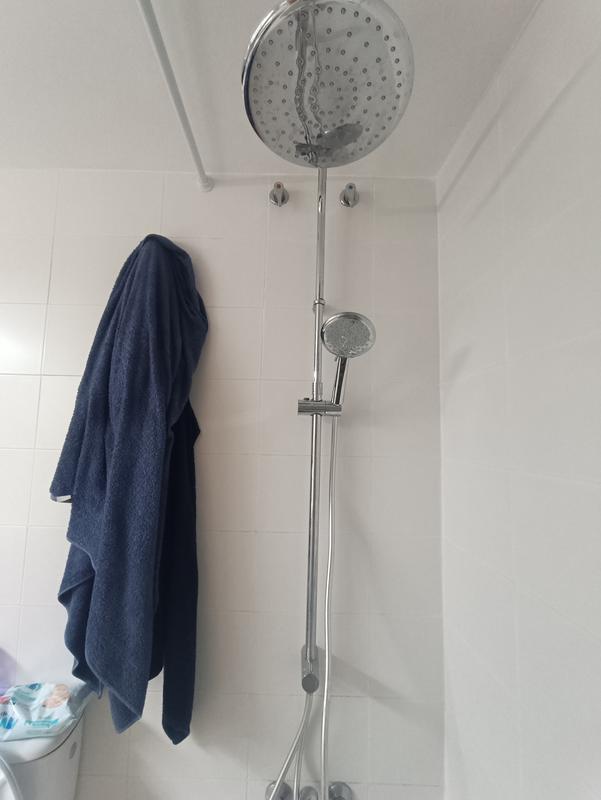 Conjunto de barra de ducha sin grifo con toma de agua y rociador-161213
