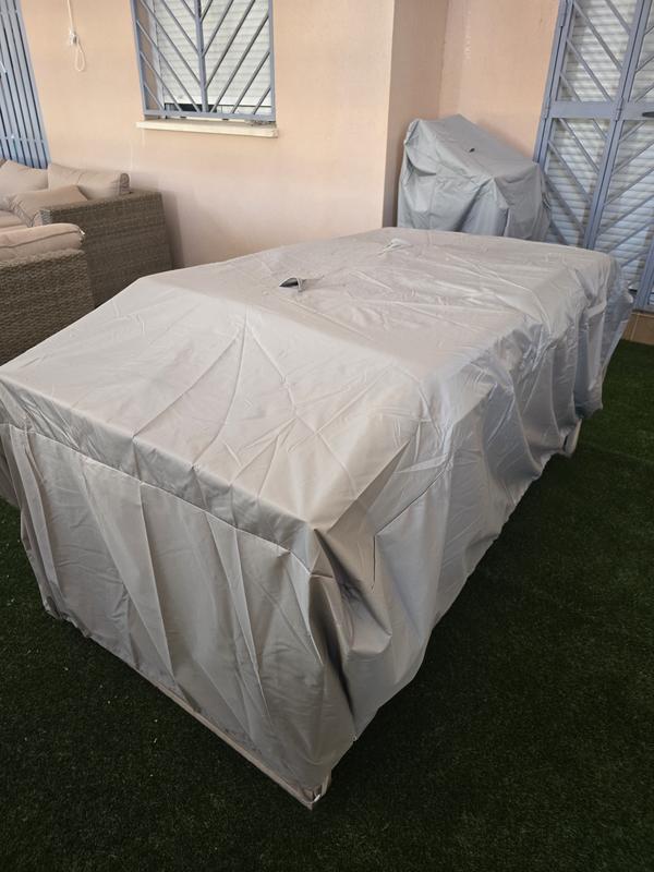 Copritavolo Da Giardino 160x100cm - Polietilene Verde Con Cinta Regolabile | Esterno Prattico - Foto 6