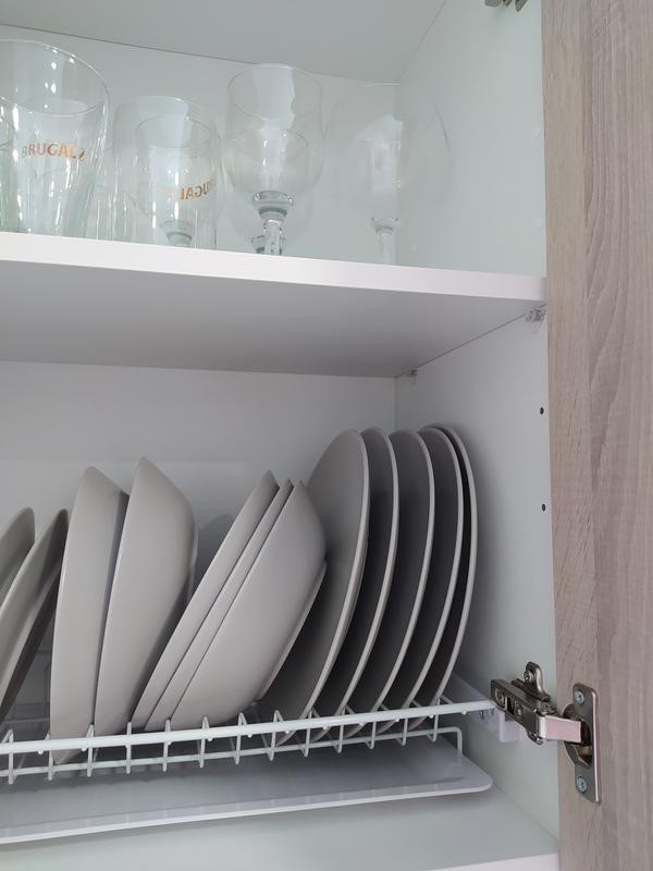 Escurreplatos para mueble de cocina con bandeja inox acabado 90 cm