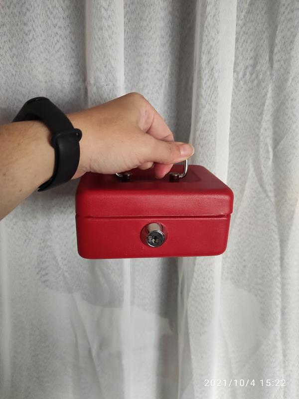 Caja caudales ELEG rojo 152x118x80 mm