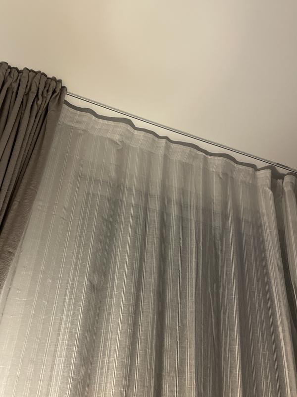 Kit de riel manual cortina ligera 150cm blanco