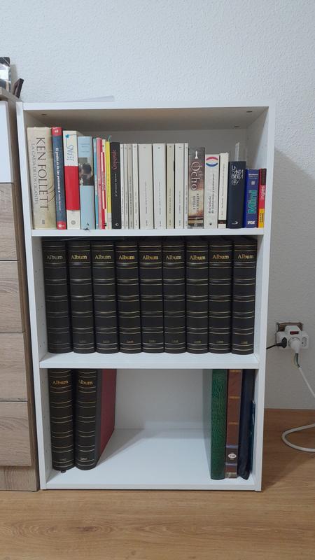 Librería estantería con cuatro baldas SPACEO HOME blanco 40x200x30 cm