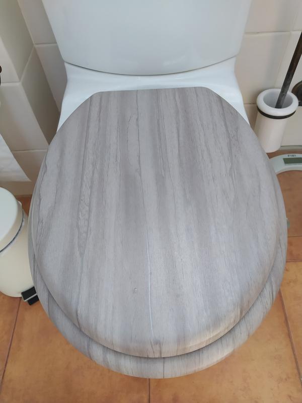 Tapa WC amortiguada SENSEA Purity oval roble gris