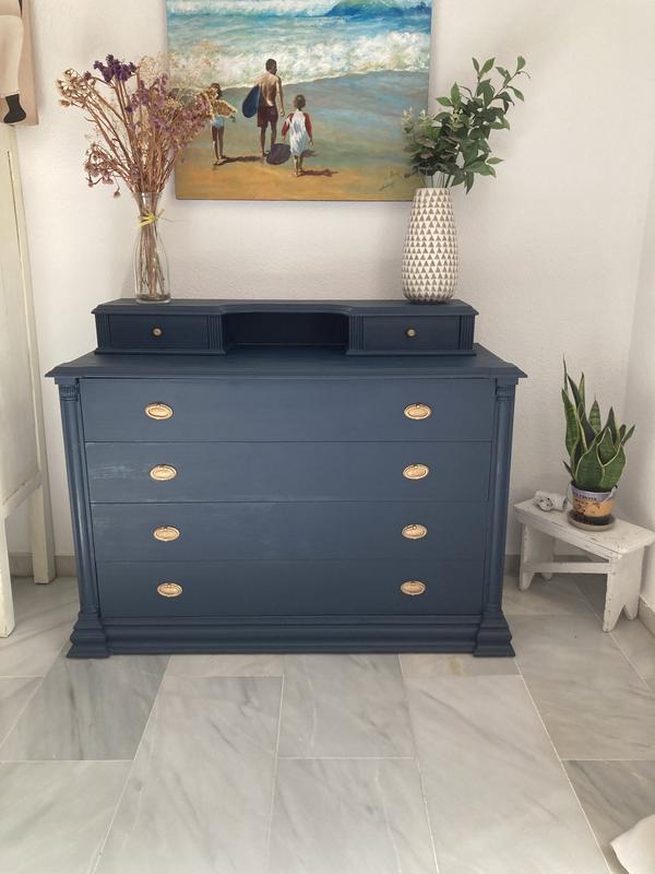 PINTURA MUEBLES COCINA AZUL OCEANO