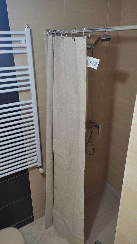 Barra de presión cromada para cortinas de baño de 41 - 76