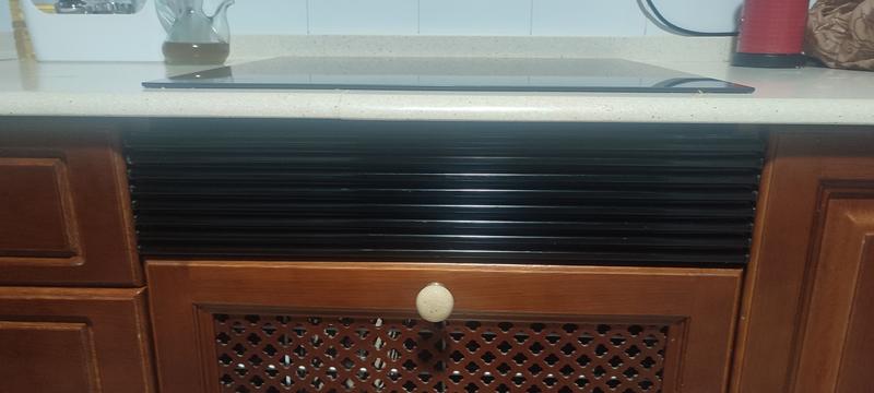 Rejilla ventilacion horno/frigo negra ancho 60cm