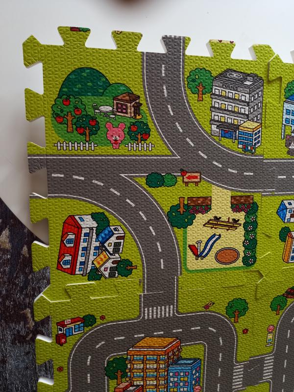 Las Carreteras De La Alfombra / Suelo Gris - Kiká Toys