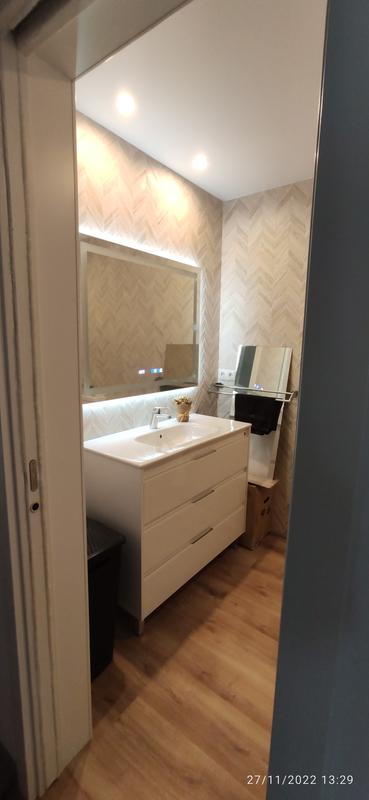 Mueble de lavabo Emma (L x An x Al: 45 x 80 x 50 cm, Nogal)