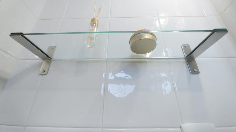 Estante de baño Loft transparente 50.7x11.5x11.8 cm