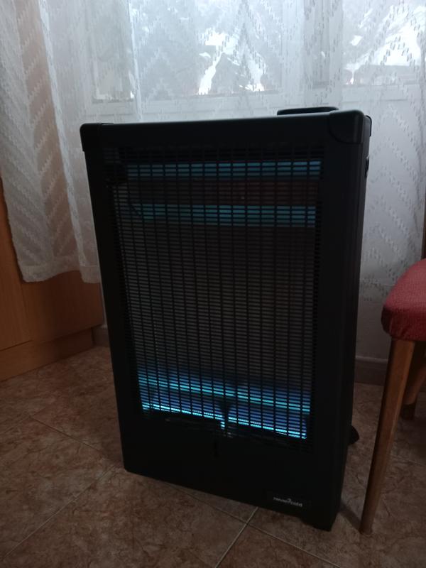 Estufa de gas llama azul Berna (4,2 kW, Negro)