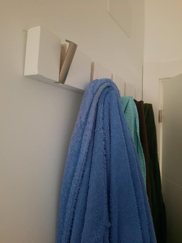 Percheros De Pared DRW Perchero Pared Madera Brazos Color Blanco