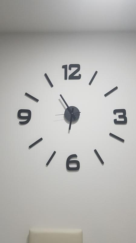 Reloj de cocina a pared redondo negro QUO de 70 cm