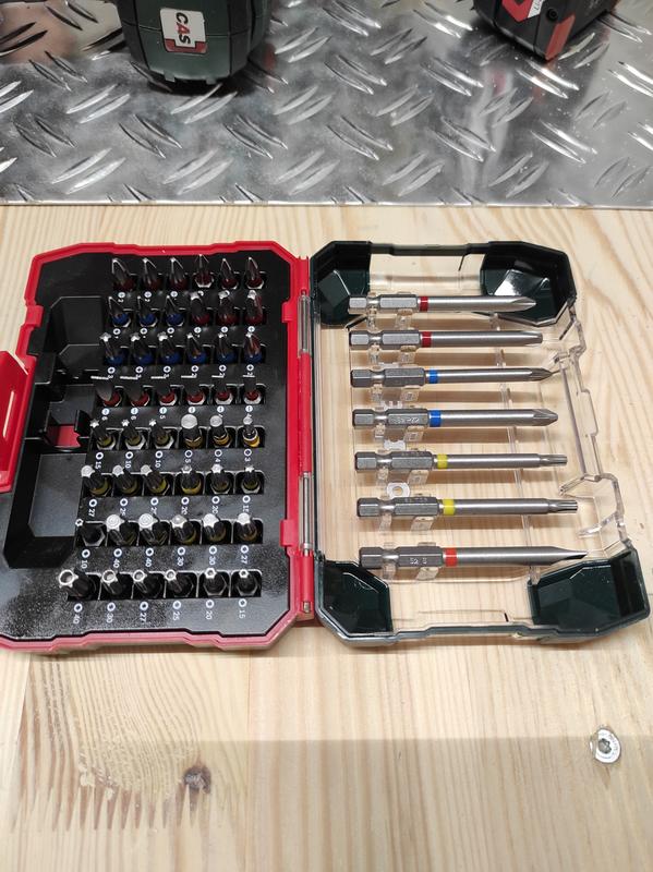 Coffret 25 Embouts De Vissage Metabo TX25 - Acier Chrome-Vanadium S2 - Codage Couleur - Pour Professionnels