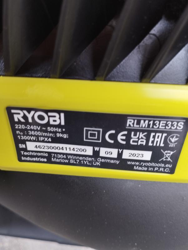 Tondeuse électrique filaire RYOBI Rlm3313a 1300W, l.33 cm