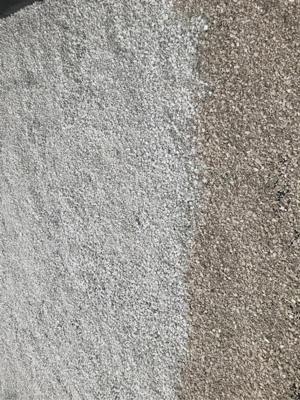 Gravier décoratif concassé en pierre naturelle calcaire, calibre 6/16 mm 25  kg blanc pur