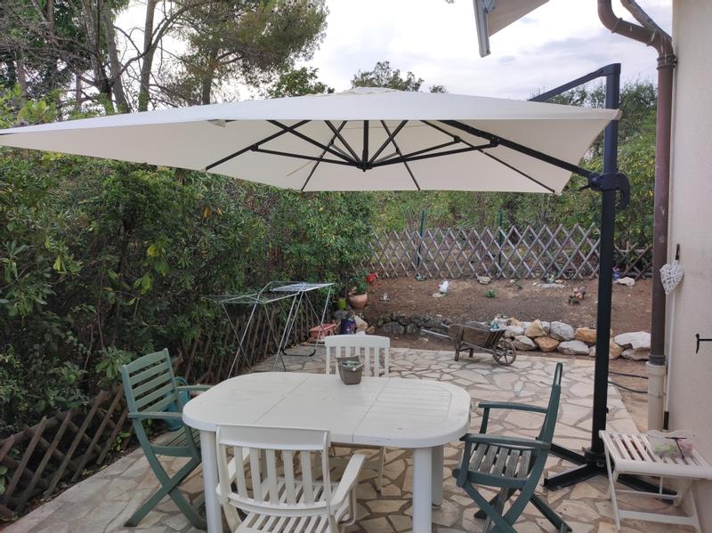 Ombrellone rettangolare inclinabile 3x4m beige + copertura