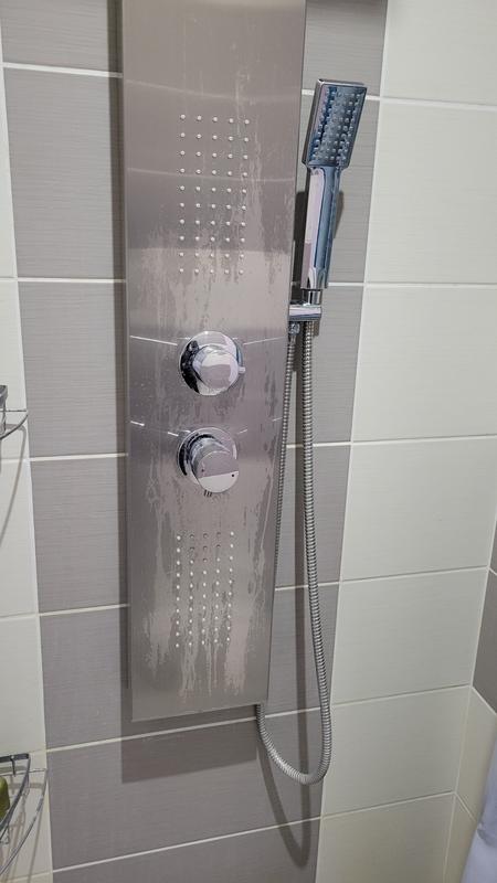 Colonne de douche hydromassante avec robinetterie, chromé, Icone2