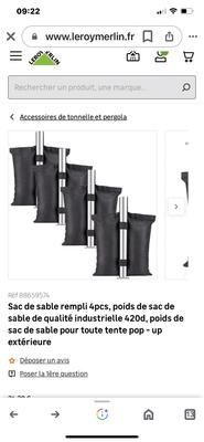 Sac de sable rempli 4pcs poids de sac de sable de qualit