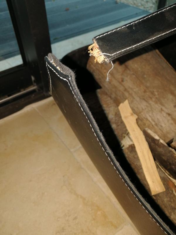 Perel Panier à Bûches, Aspect Cuir, Noir, 56 X 43 X 35 Cm : Velleman Group Nv