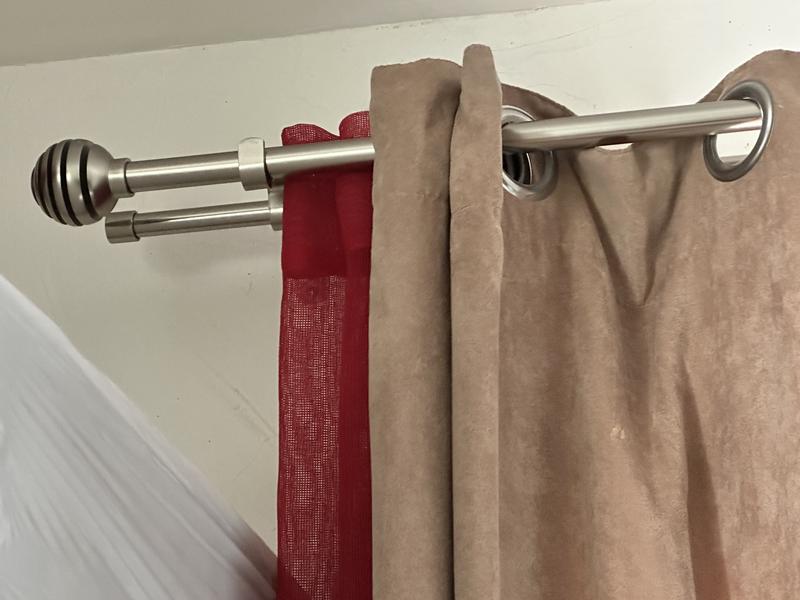 MDEKOR Tringle à Rideau 19 Mm 1 Voie / 2 Voies En Acier Vieilli 120-600 Cm (acier Antique, Bila, 2 Voies R, 240 Cm