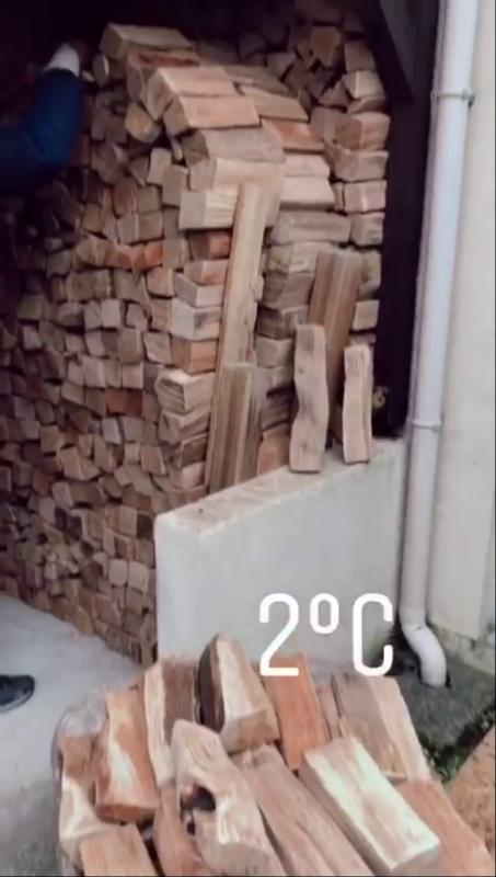 Box 1,25 stères de 50cm bois de chauffage - palette de bois coupé fendu de  1,05m3