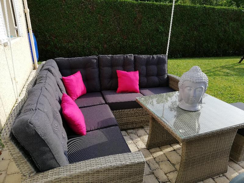 Salon Bas De Jardin Daveport Aluminium Gris 6 Personnes