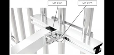 NuaSol Support de balustrade pour balcon Fixation pour 2 panneaux solaires et un onduleur photovoltaïque | Angle d'inclinaison 0° & 25-45°| Largeur de balustrade jusqu'à 80x80mm, argenté