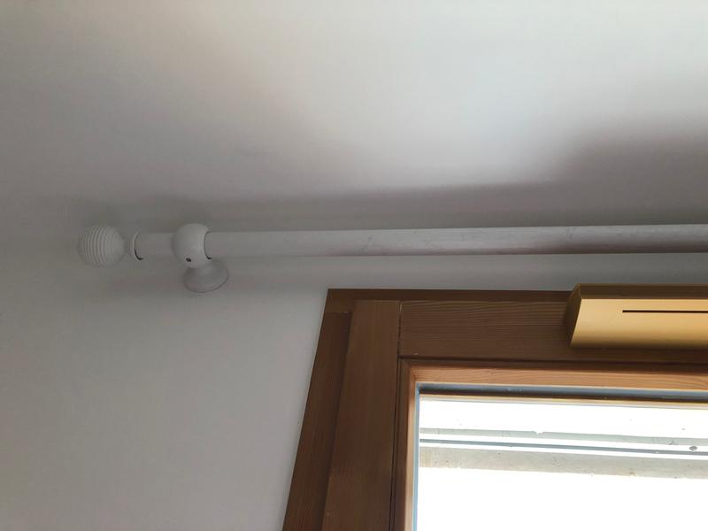 Support barre à rideau plafond Ø35mm merisier - INVENTIV - Mr