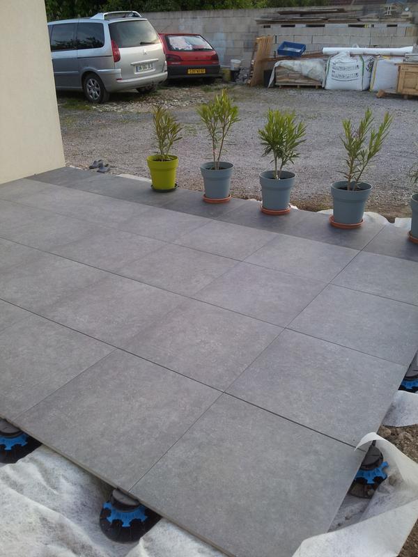 Dalle terrasse gres cerame 60 x 60 Roanne