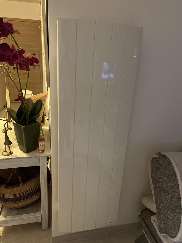 Radiateur électrique connecté inertie fluide 1400W SAUTER Ipala plinthe  blanc - Enki