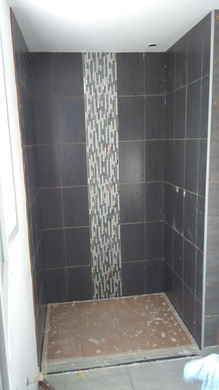 Faïence Mur Béton Gris Foncé Satiné L25 X L40 Cm Eiffel