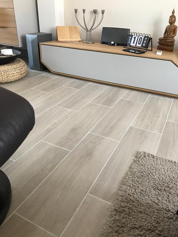 Carrelage Sol Et Mur Intenso Effet Bois Gris Perle Helsinka L20 X L60 Cm