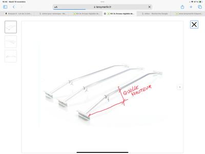 Kit 2X Arceaux Réglables 100-145mm Aluminium Pour Bâches De Remorque - Support Housse XPOtool Wiltec
