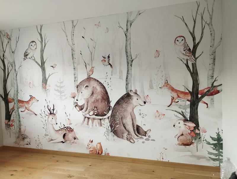 BESERH Set Di 3 Stampe Animali Del Bosco – Riccio, Volpe, Lepre – Poster Per Cameretta Bambini 20x25 Cm