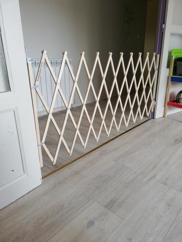 Nordlinger Barrière Stopmax, en bois brut, extensible à 230cm