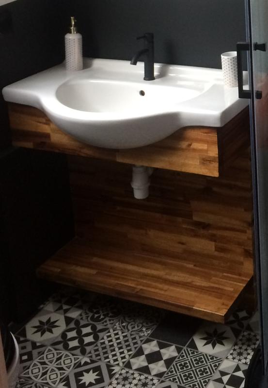 Robinet de salle de bains ILO SMALL Mitigeur lavabo Bec haut sans tirette  Noir - Oskab