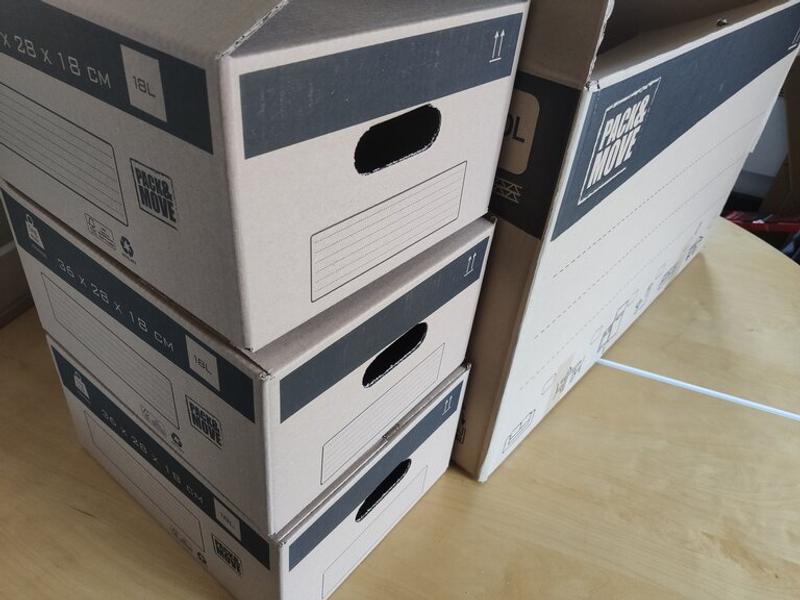 Lot de 10 cartons de déménagement XXL 240L - 80x60x50cm - Made in France -  Charge max 20KG