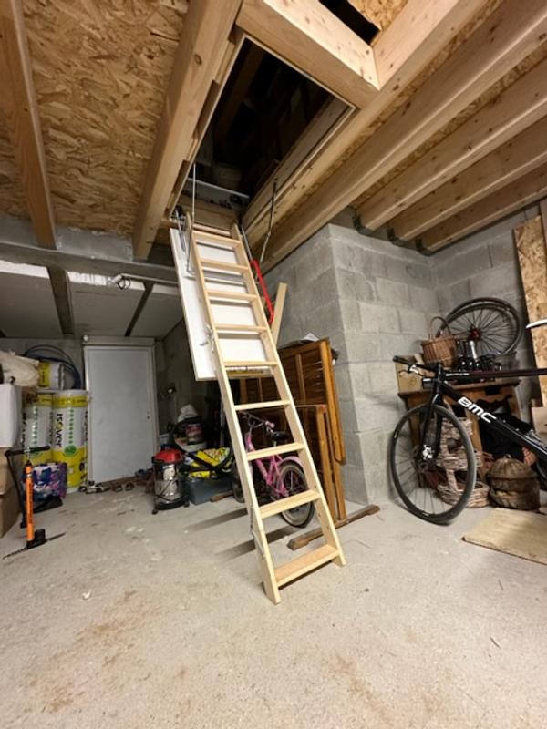 Mister Step escalier escamotable ADj trou d'homme Version avec trappe au  plafond H 276÷300 (80 x 60 cm.) : : Bricolage